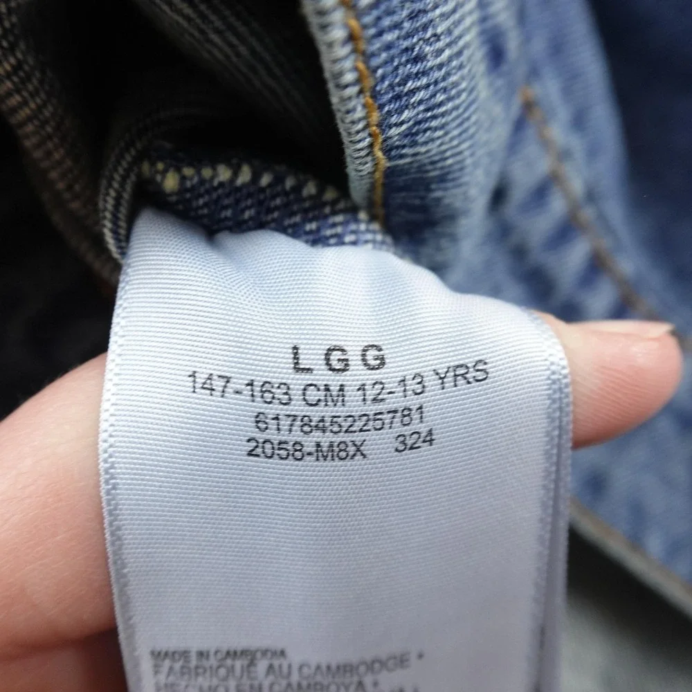 NEW Levi's Jacket Kids‎ L Blue Denim Jean Trucker Western Cowboy Coat Youth Boys
